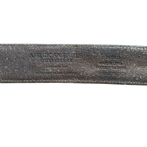 AMERICAN EAGLE OUTFITTERS Brown Pebbled Genuine Leather Belt Size 38 - Picture 5 of 8